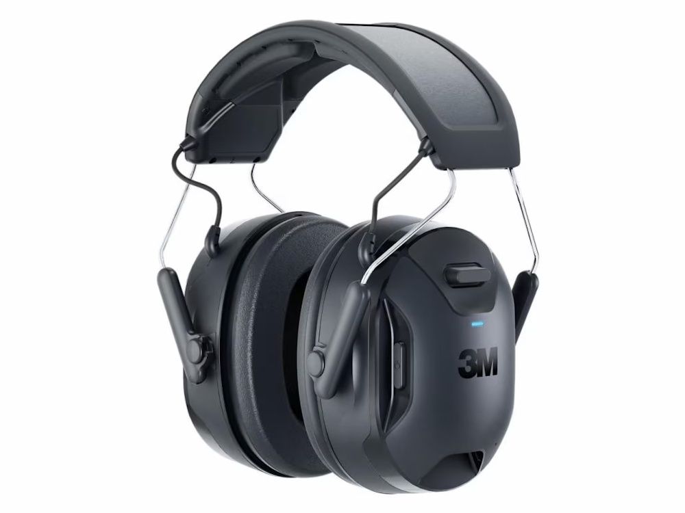 De 3M Peltor WorkTunes Connect en Solar (90573E-1) gehoorbeschermer met Bluetooth schuin van voren