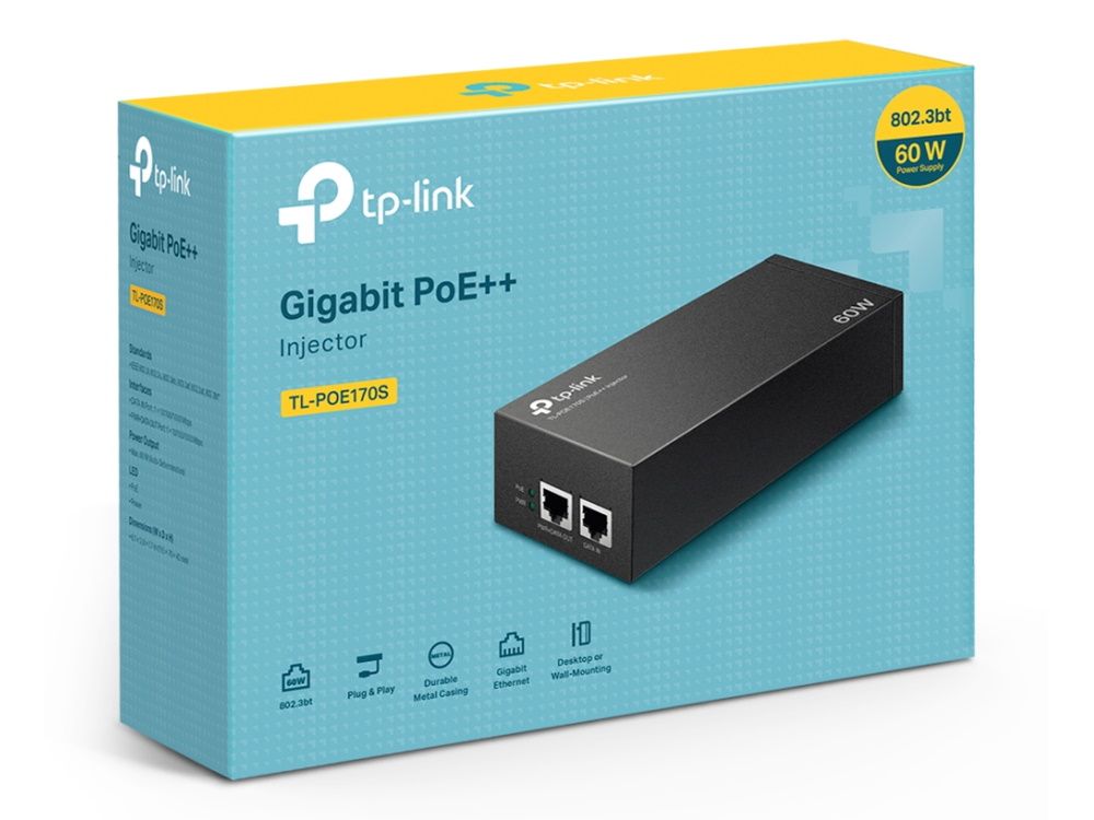 TP-Link PoE-170S Gigabit PoE++ injector