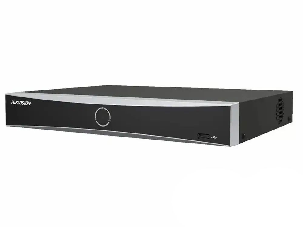 Hikvision DS-7604NXI-K1/4P AcuSense NVR schuin rechtsvoor