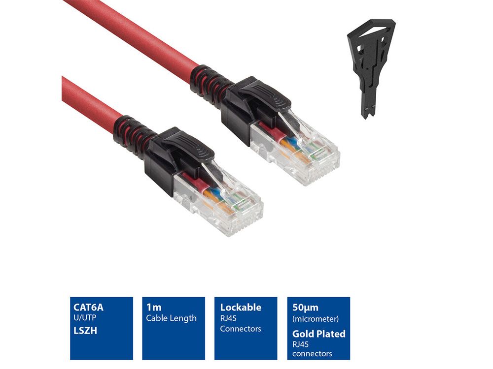 UTP Lockable Kabel Cat6a 1 m
