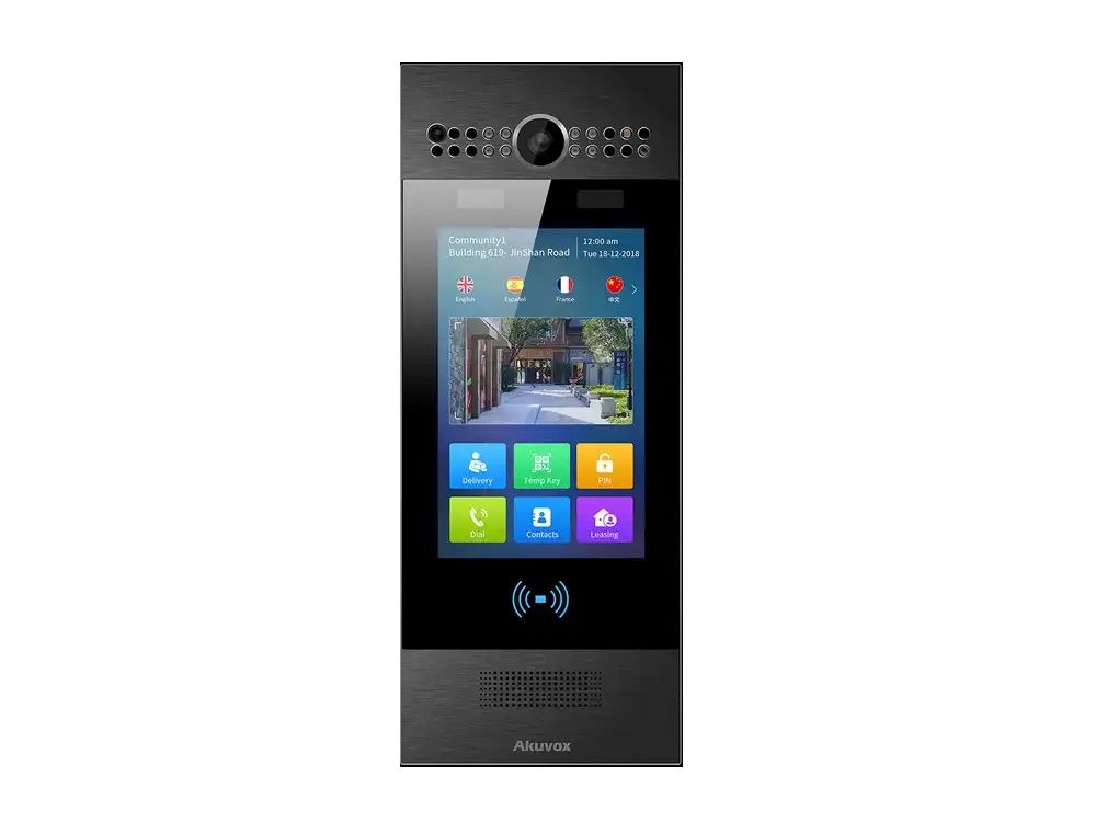 Akuvox R29C SIP Video Intercom zwart met een Android besturingssysteem