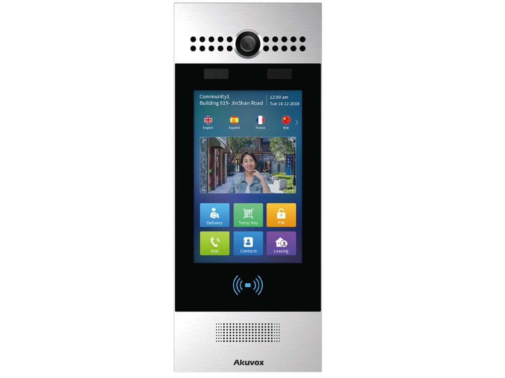 Akuvox R29C SIP Video Intercom zilverkleurig met Android besturingssysteem