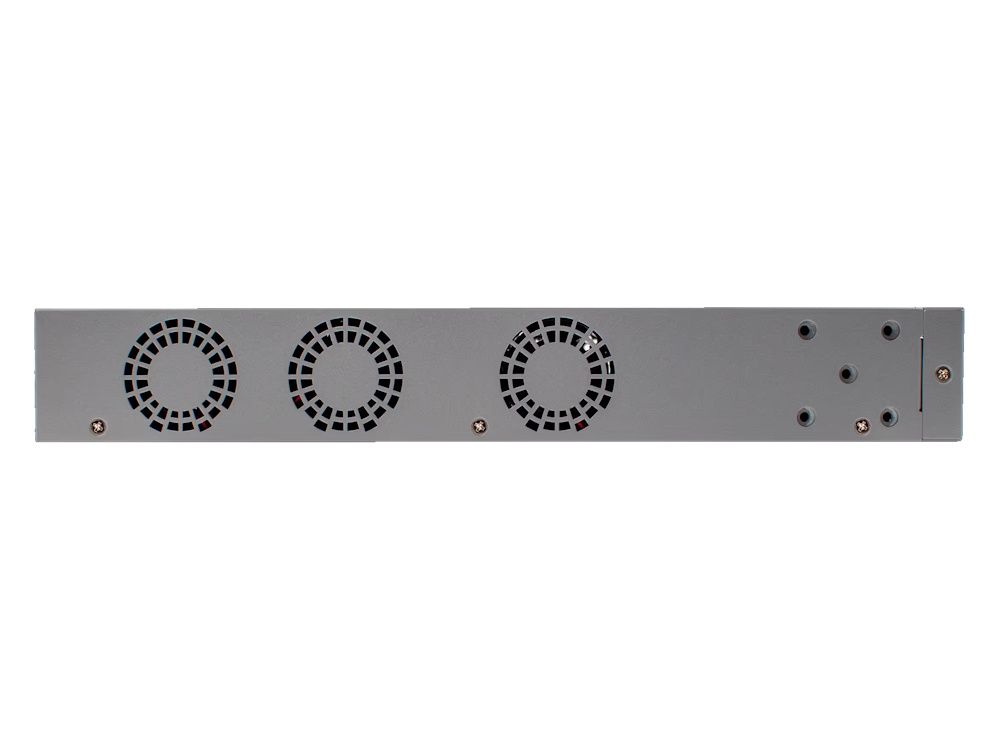 Zijkant van de Alta Labs S48-APOE Enterprise 48-poorts Managed PoE+ Gigabit Switch 740W met ventilator of fans