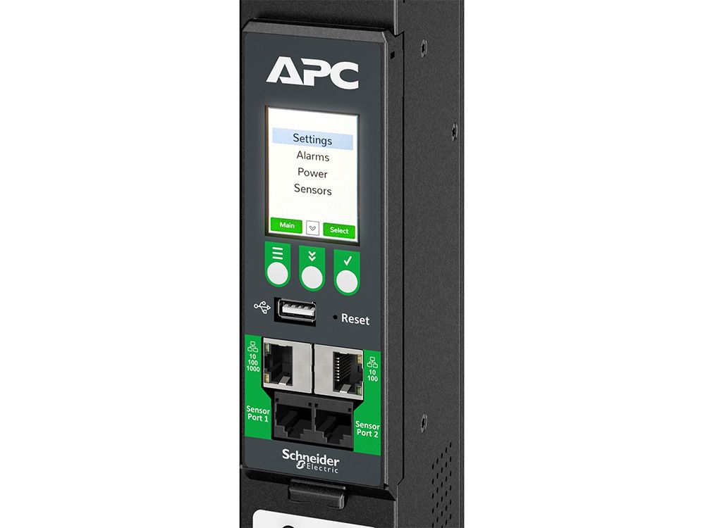 interactief lcd display op de APC APDU10150SW Switched Rack PDU