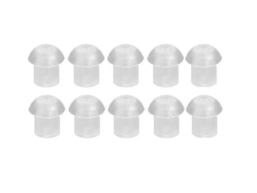 Eartips transparant 10x medium voor Incotech, Kenwood en Motorola portofoon oortje
