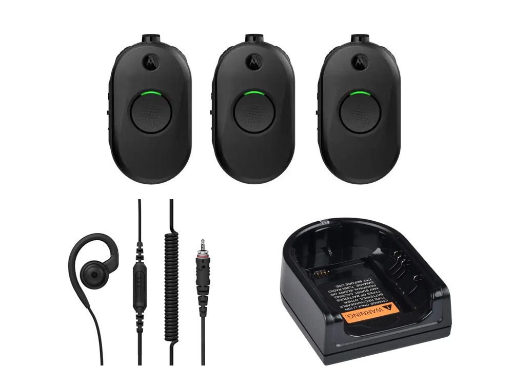 Motorola CLP446e 3-pack | Compact & vergunningsvrij | Met oortje en lader