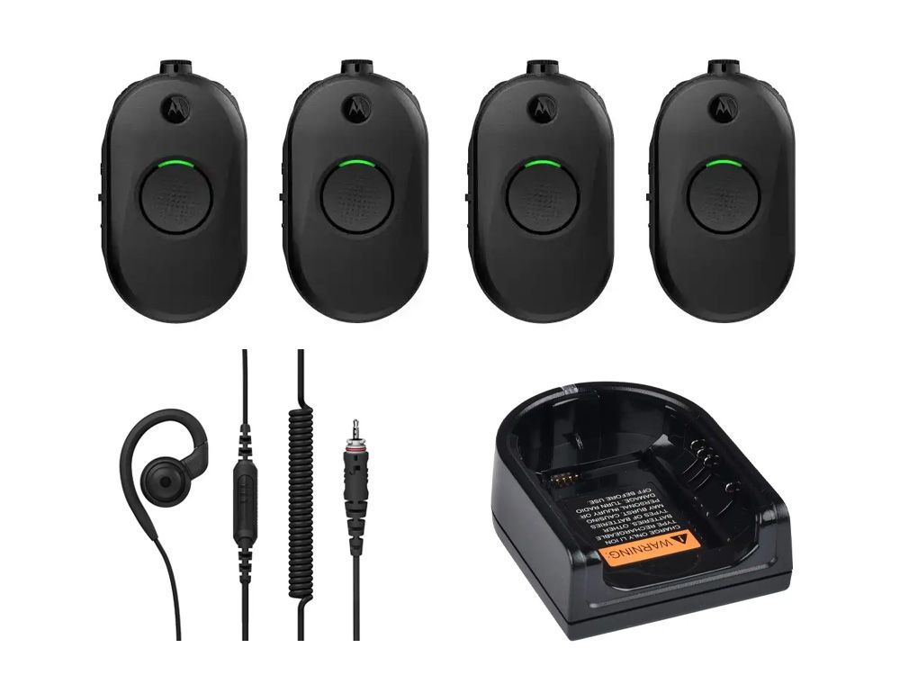 Motorola clp446e 4-pack met oortje met lader