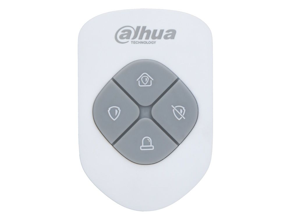 Voorkant van de Dahua ARA24-W2(868) Wireless Keyfob met vier knoppen voor een SOS alarm