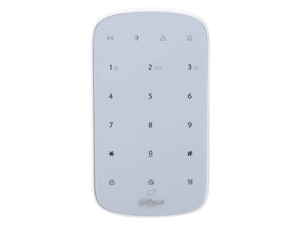 Voorkant van het Dahua ARK30T-W2(868) Wireless Keypad met cijferknoppen