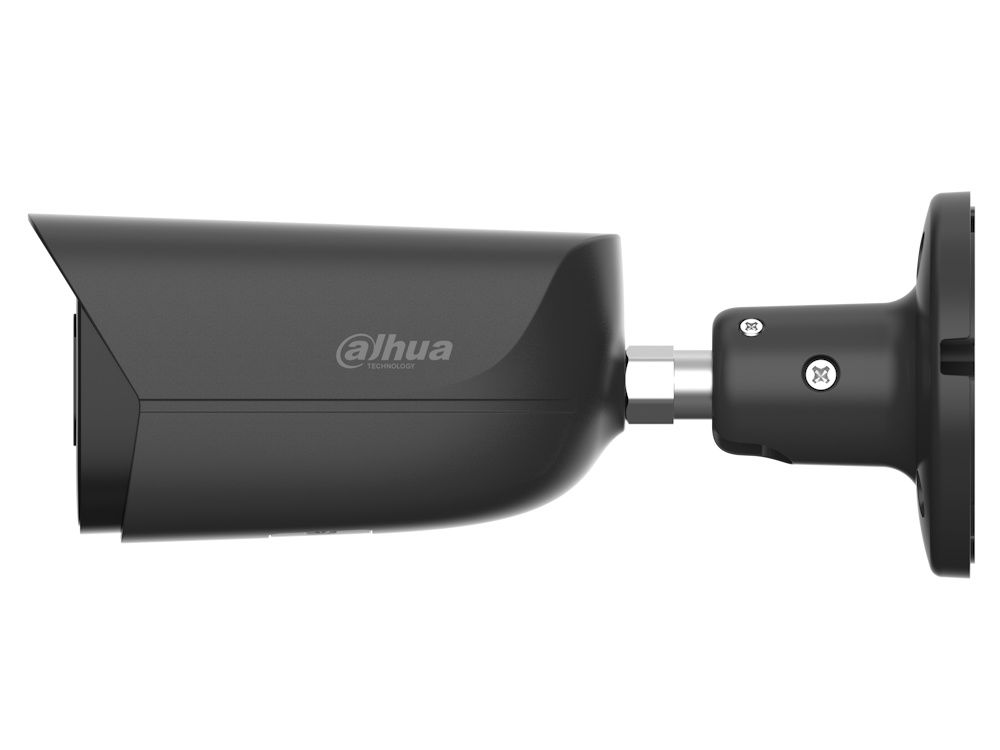Zijkant van de Dahua IPC-HFW3849EP-AS-IL-28-Black 8MP outdoor bullet camera