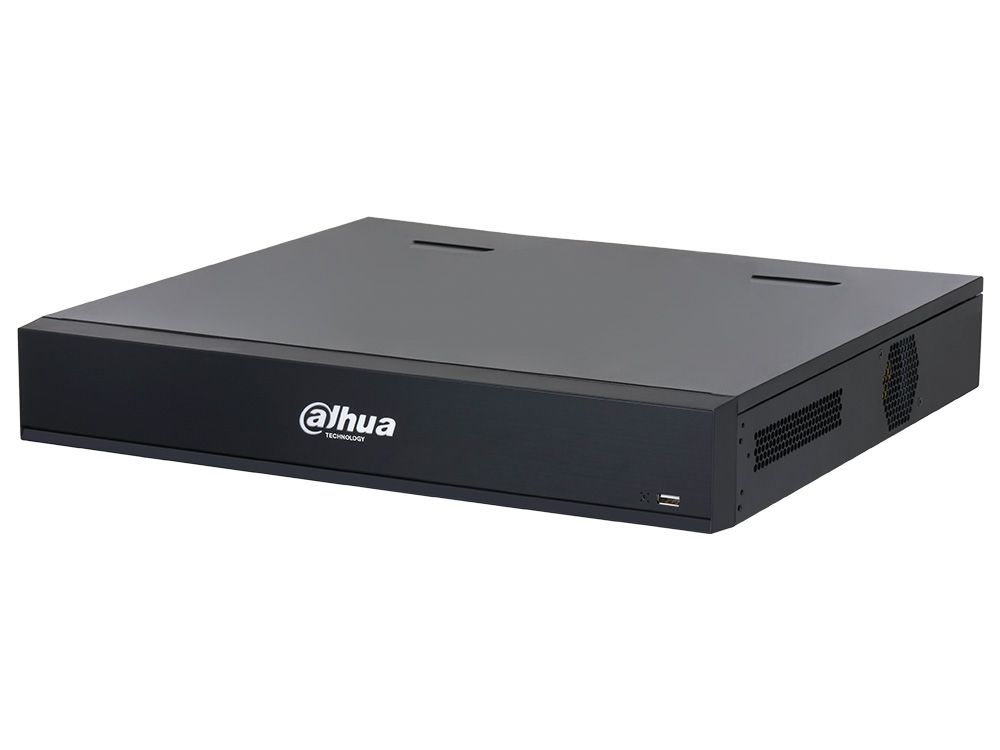 Dahua DHI-NVR5416-16P-XI - WizMind NVR met 16 kanalen, PoE productfoto voorkant zijkant