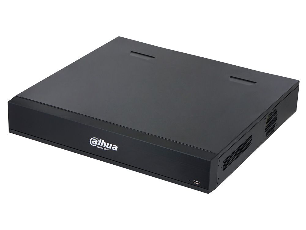Dahua DHI-NVR5416-16P-XI - WizMind NVR met 16 kanalen, PoE productfoto voorkant zijkant bovenkant