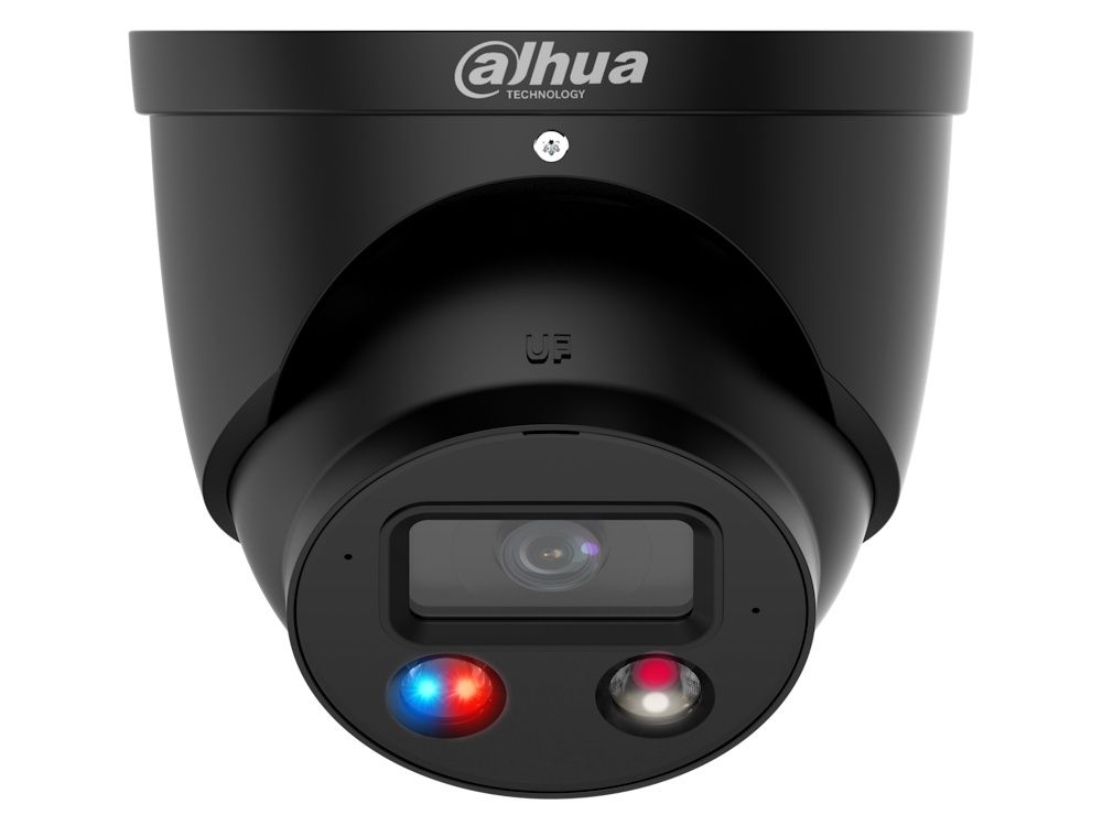 Voorkant van de Dahua IPC-HDW3849HP-AS-PV-28-S5 Black 4K outdoor beveiligingscamera