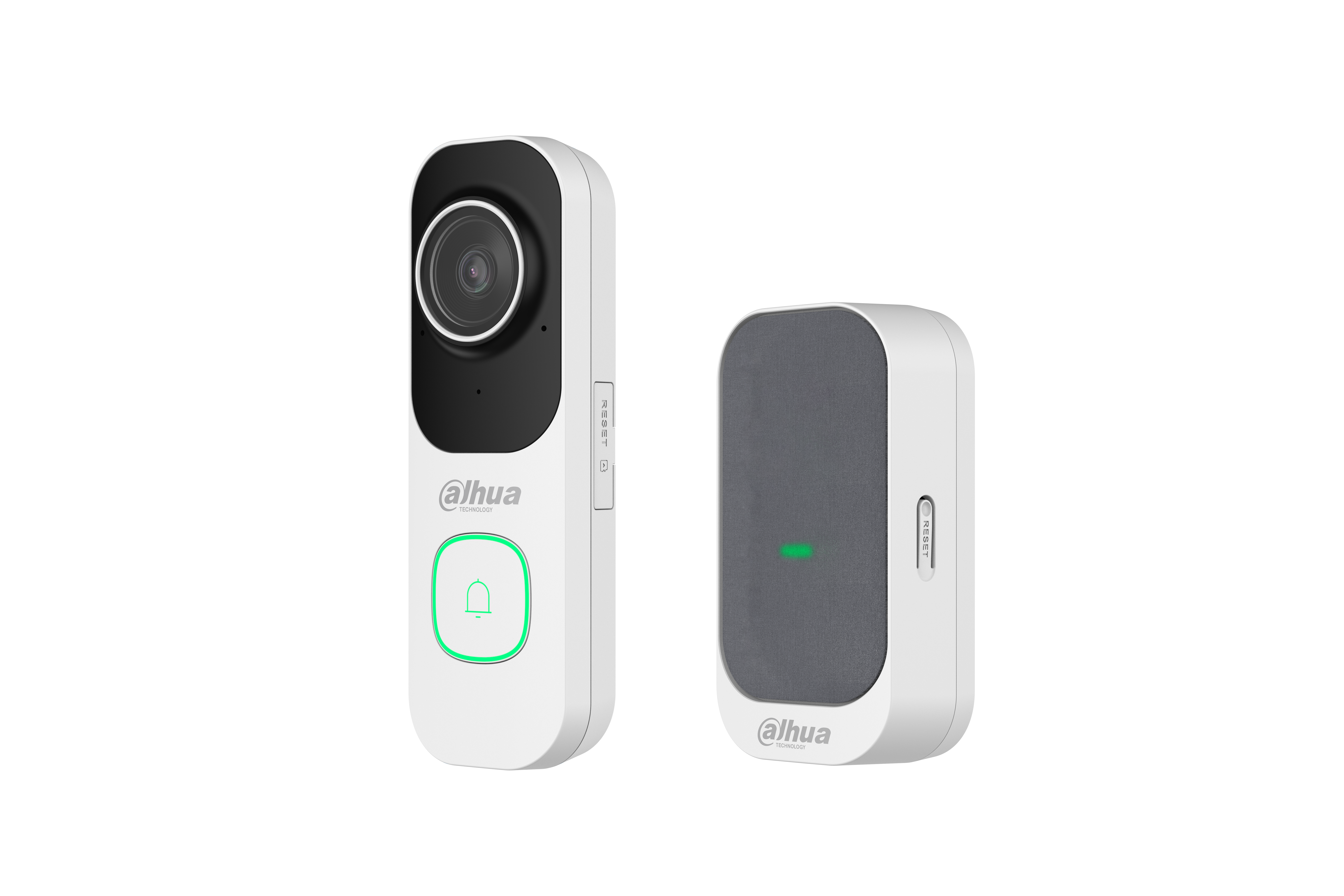 De Dahua DH-VDKP01-WG bekabelde 2K 4MP WiFi videodeurbel met losse gong voor binnen