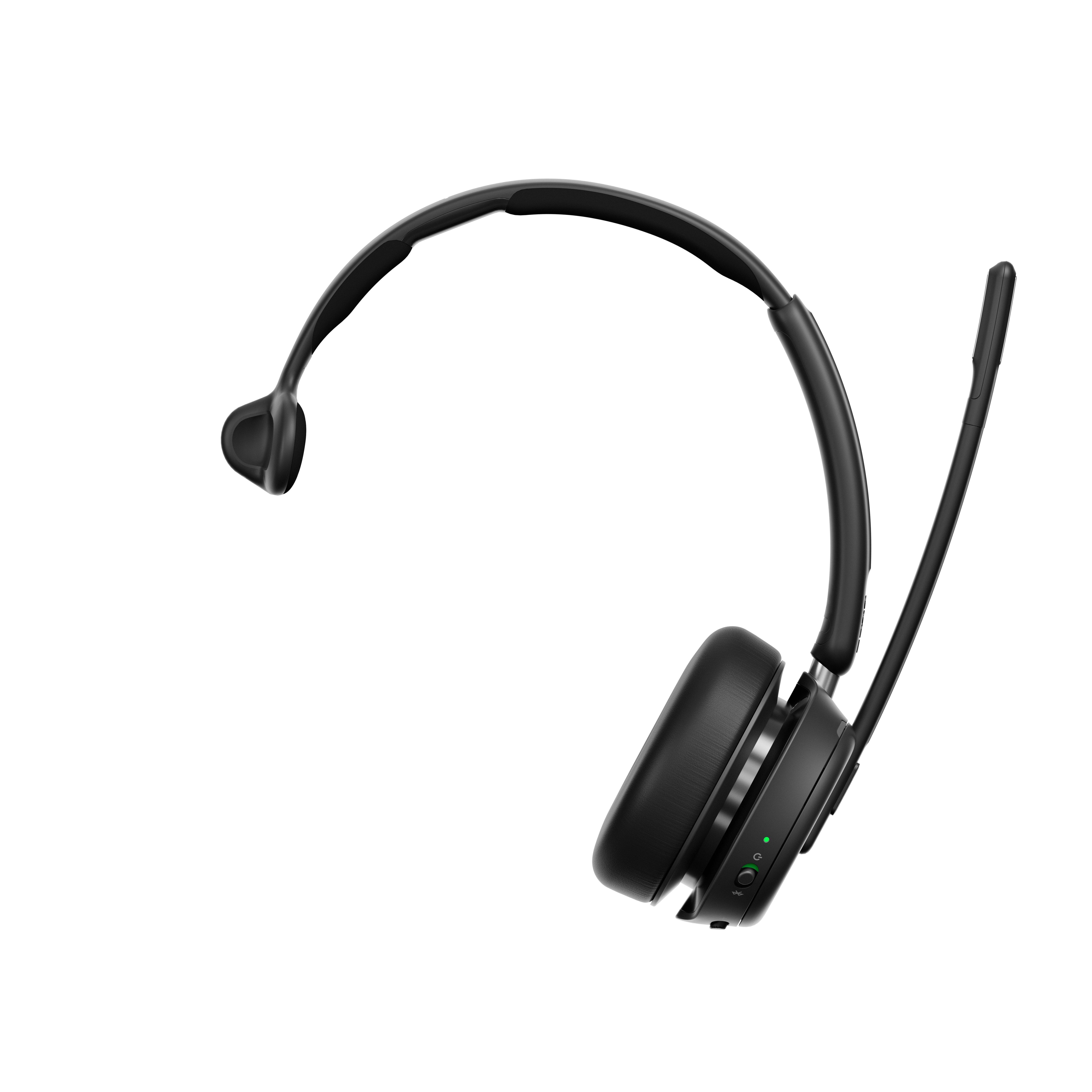 EPOS IMPACT 1000 MS UC Mono WL Bluetooth Headset recht voor met microfoonarm omhoog