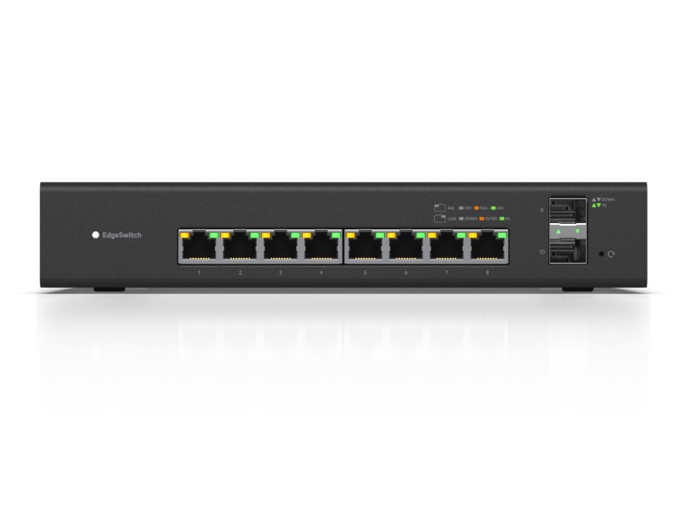 Ubiquiti EdgeSwitch 8-poorts ethernetpoorten