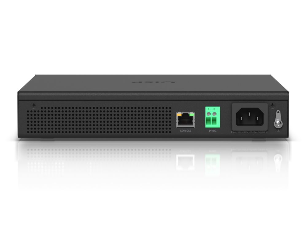 Ubiquiti EdgeSwitch 8-poorts achterkant poorten