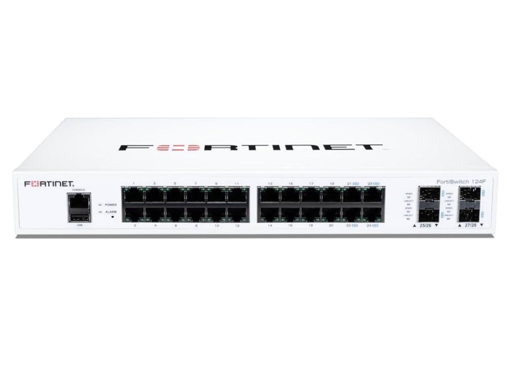 fortinet fortiswitch 124f productfoto ethernetpoorten
