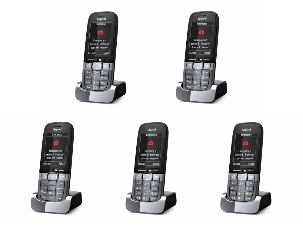 Vijf Gigaset SL850H Pro DECT handsets