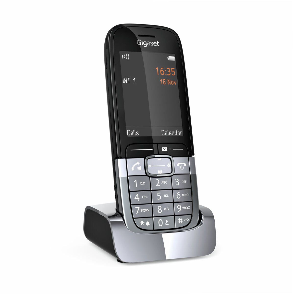 De Gigaset SL850H Pro DECT handset als zakelijke telefoon schuin van linksvoor
