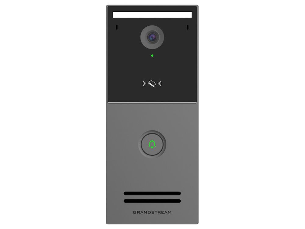 Voorkant van de Grandstream GDS3726 Video Intercom met 1 belknop voor toegangscontrole
