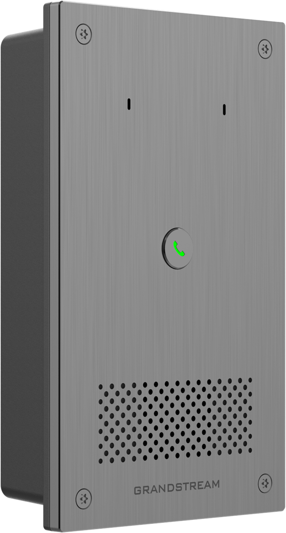 Grandstream GSC3560 Outdoor Audio Intercom schuin met opbouwbak