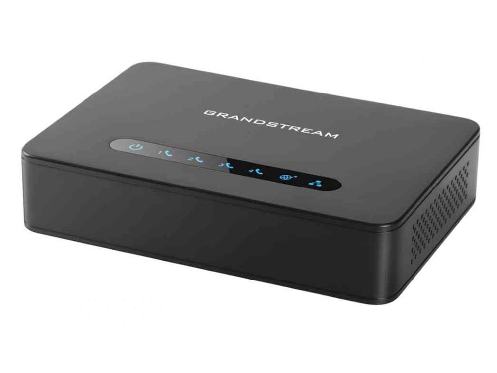 Onderkant van de Grandstream Handytone HT814 VoIP Converter