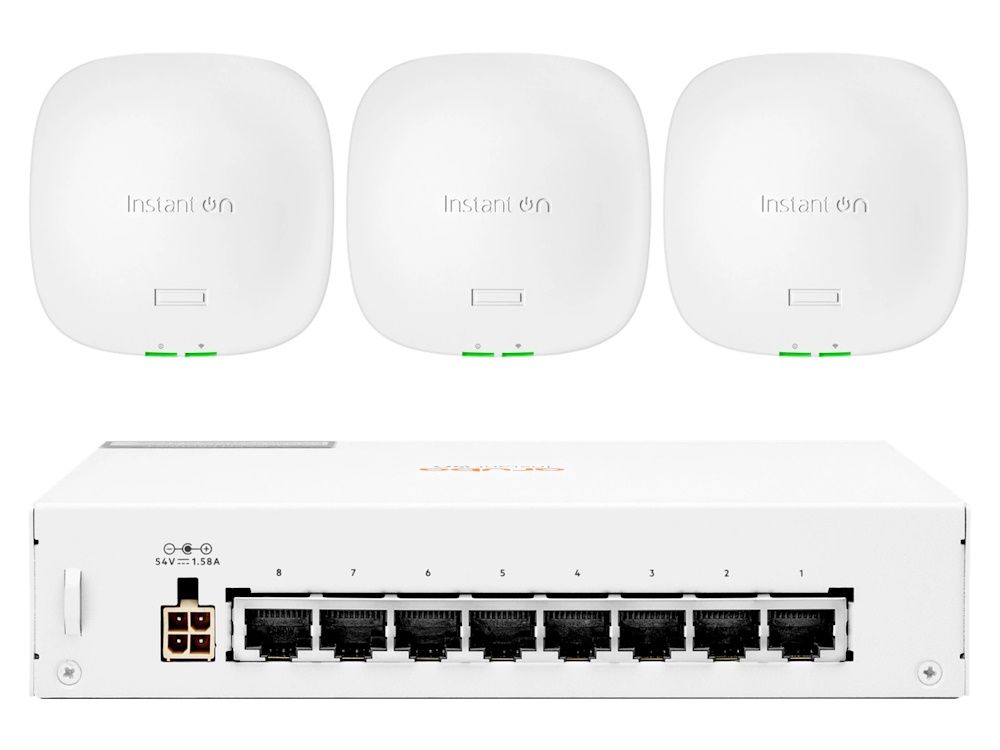 HPE Networking Instant On 1430 8G (PoE) en 3x AP21