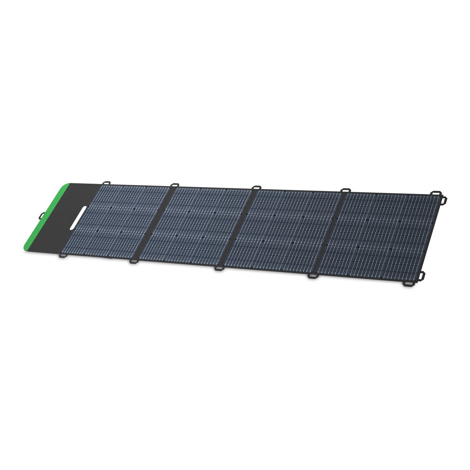Het Schneider OffGrid PSP200 draagbare zonnepaneel 200W voor draagbare oplaadstations schuin van voren