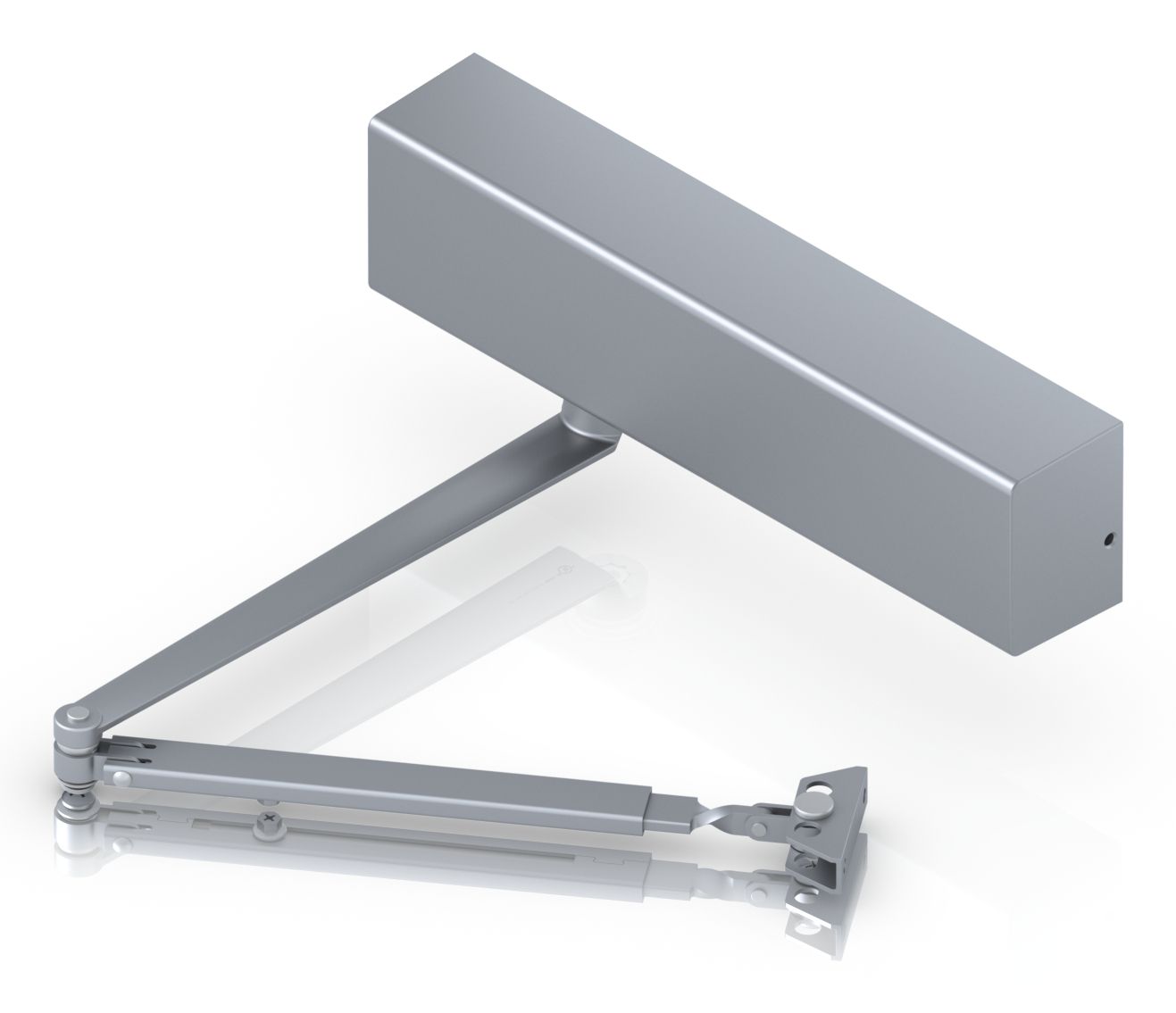 De Ubiquiti UniFi Door Closer deurdranger schuin van boven