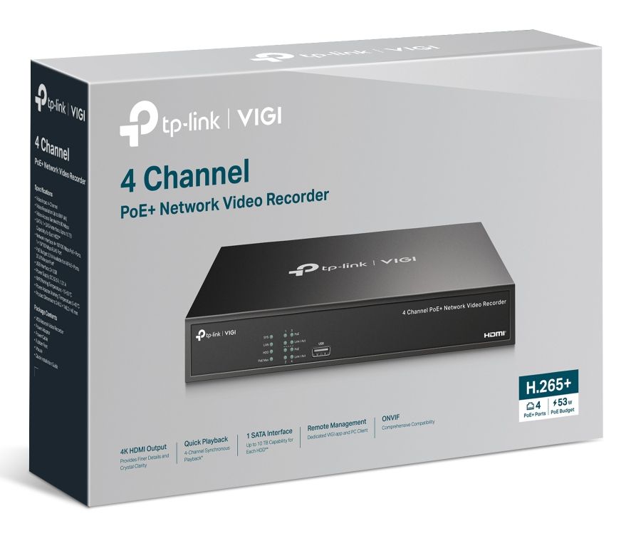 TP-Link VIGI NVR1004H-4P-2TB
