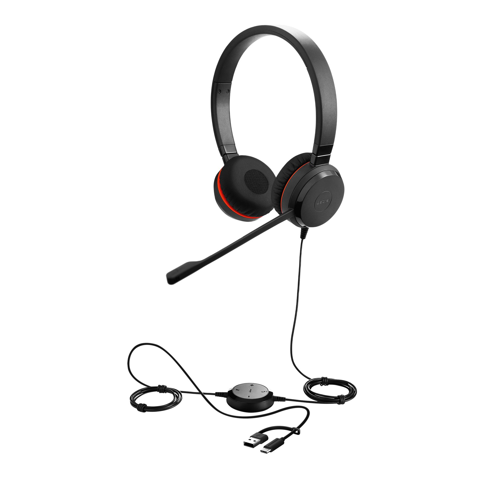 Jabra Evolve 30 II USB-C/A UC Stereo Headset met call control unit