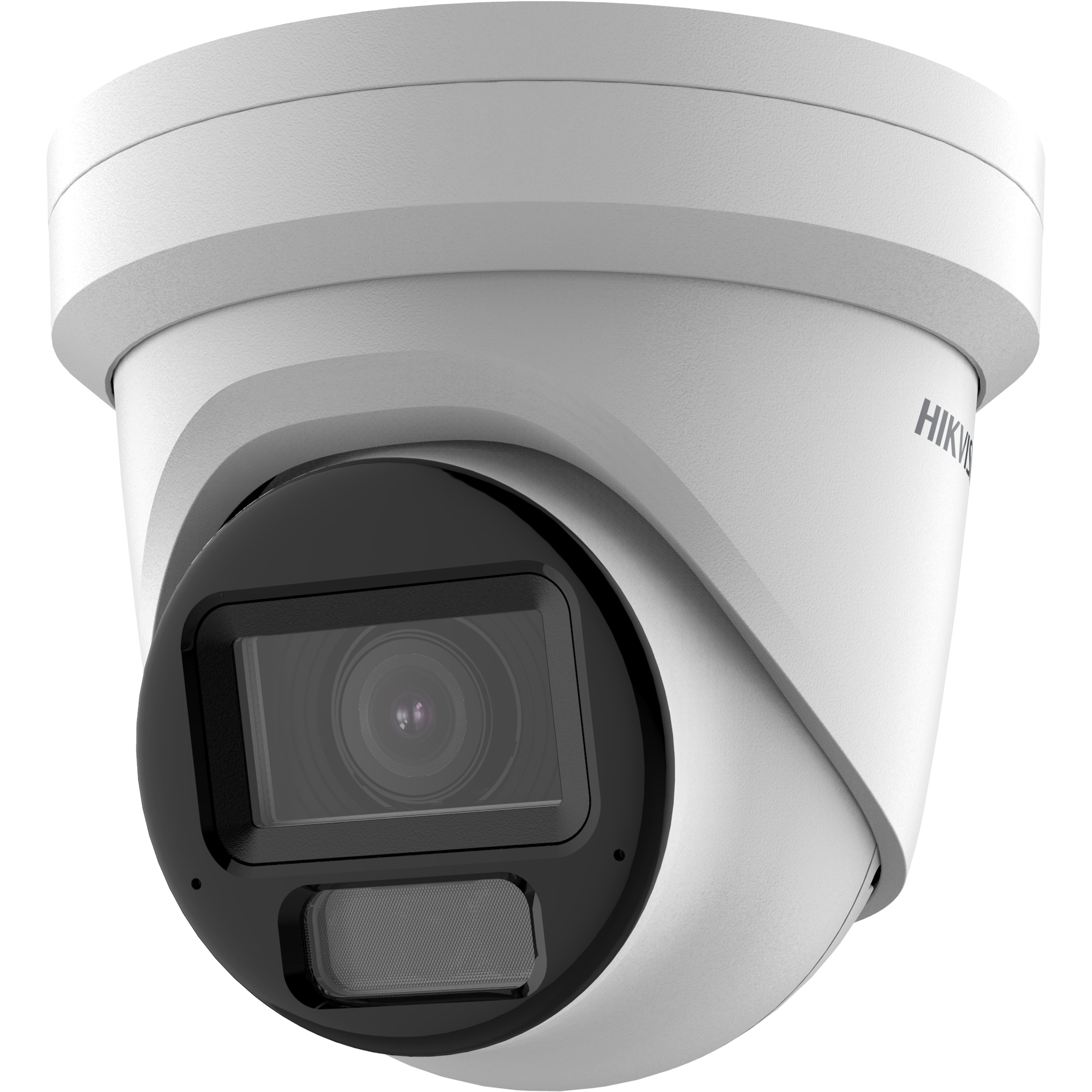 De witte Hikvision DS-2CD2H43G2-LIZS2U (2.8-12mm) 4MP AcuSense turret camera