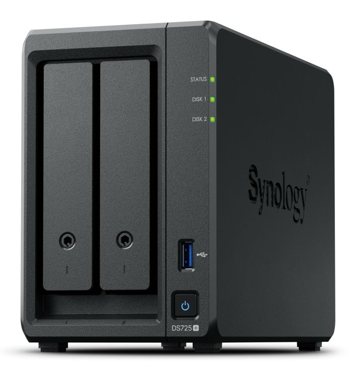 Synology DiskStation DS725+ 2-bay NAS schuin rechtsvoor