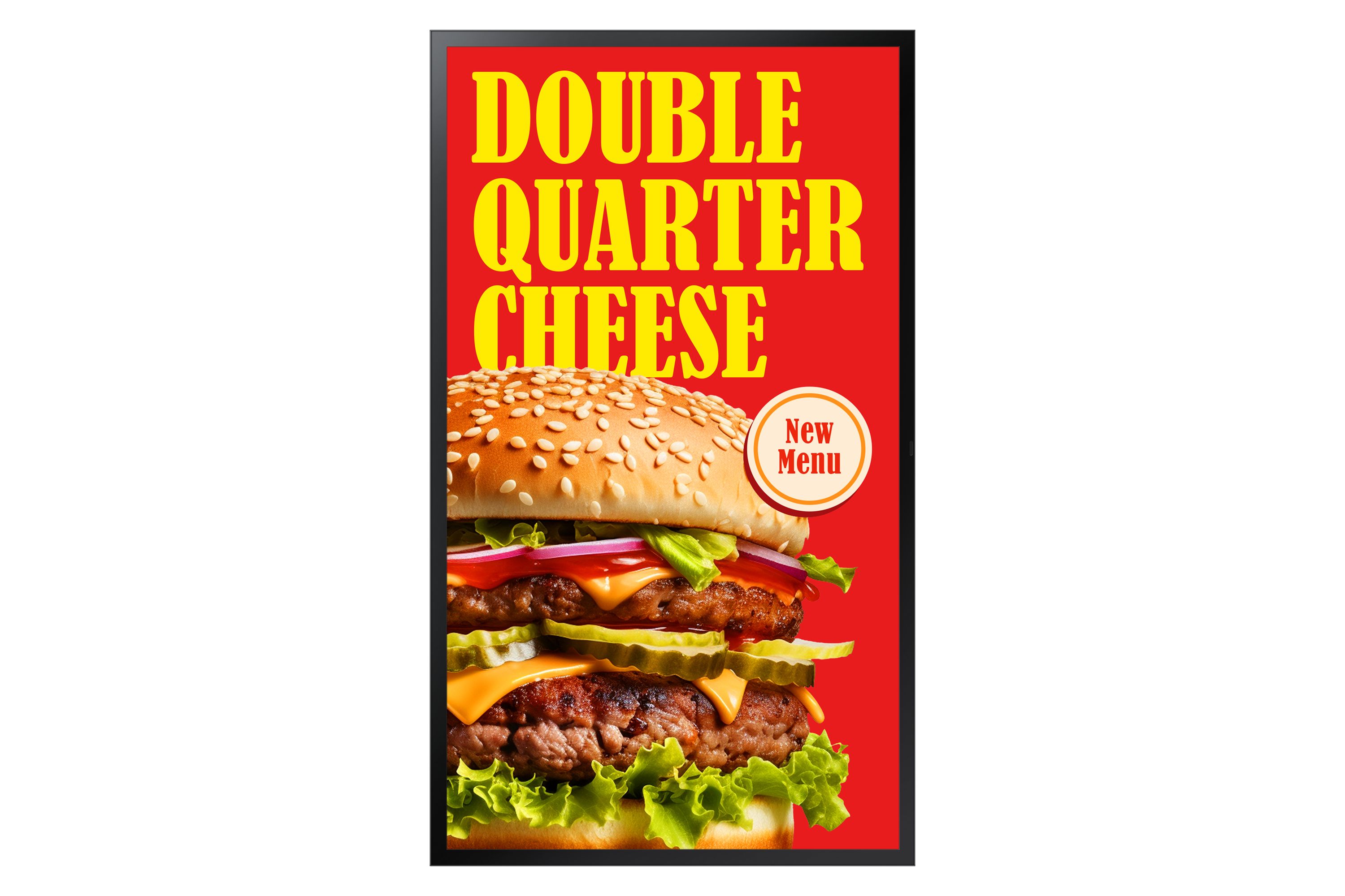 Voorkant van het Samsung OH55DX 55" outdoor full HD high brightness display in portrait format