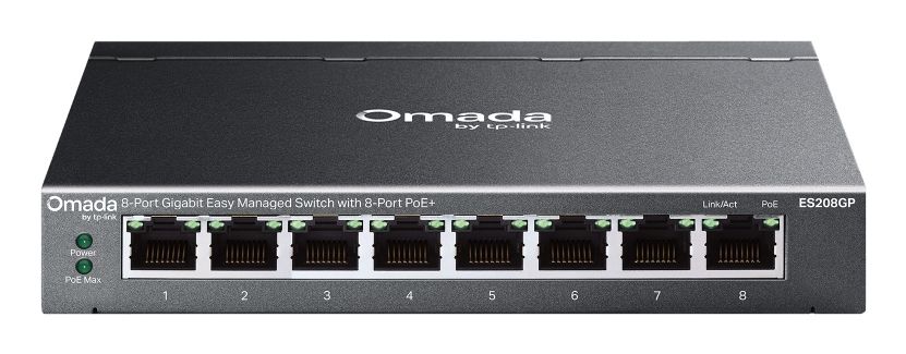 Omada by TP-Link ES208GP aansluitingen en poorten