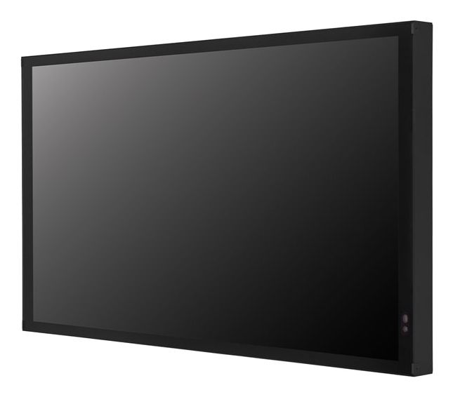 LG 49XE4P-B high brightness 4000 nits outdoor led display voor 24/7 digital signage schuin van rechtsvoor