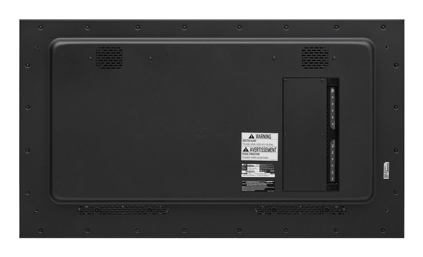 Achterkant van het LG 49XE4P-B high brightness 4000 nits outdoor led display voor 24/7 digital signage