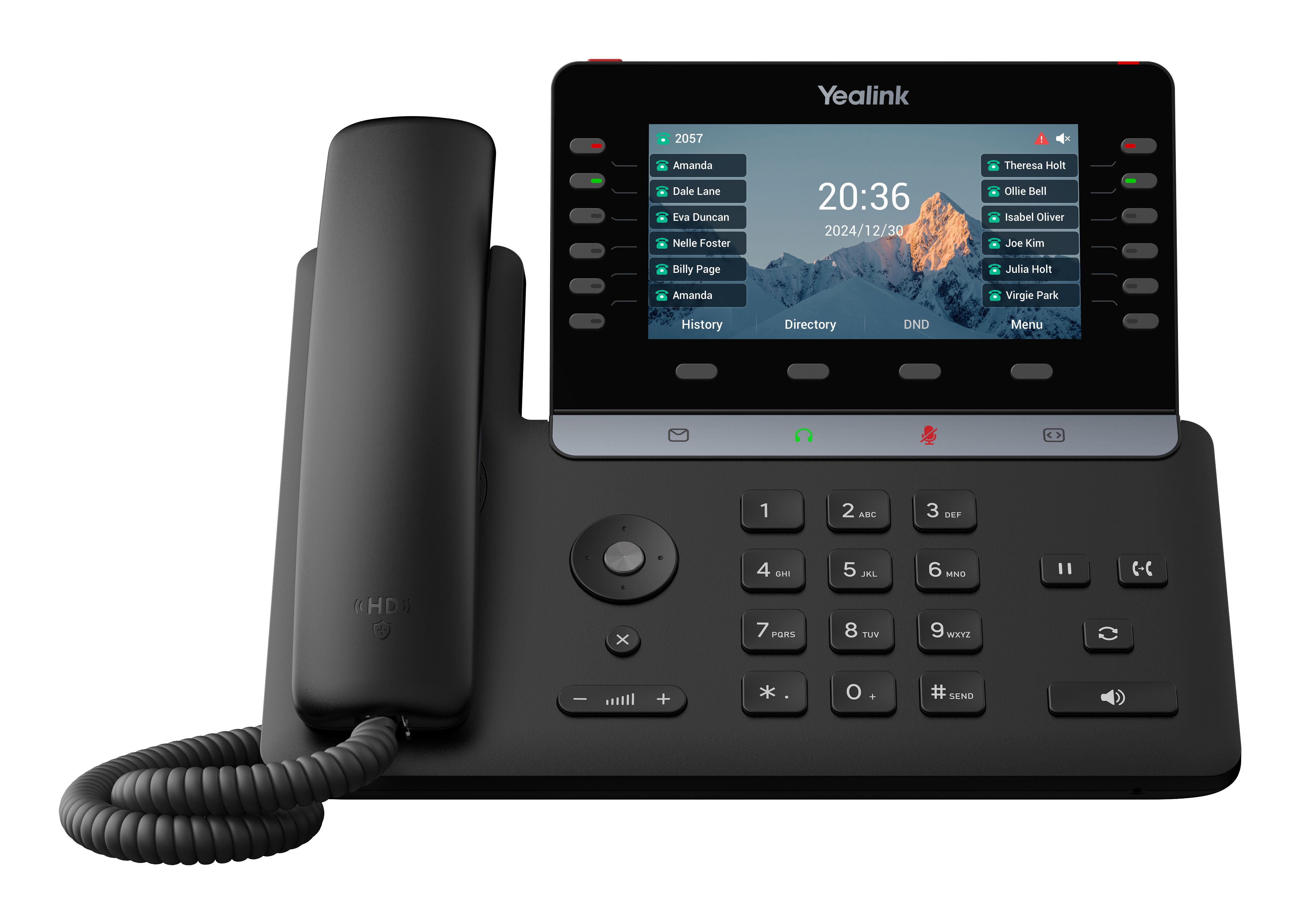 Voorkant van de Yealink SIP-T85W VoIP telefoon