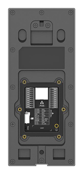 Achterkant van de Grandstream GDS3726 Video Intercom met 1 belknop voor toegangscontrole