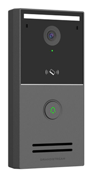 De Grandstream GDS3727 Video Intercom met één belknop en WiFi 6 schuin van linksvoor