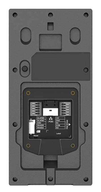 Achterkant van de Grandstream GDS3727 Video Intercom met één belknop en WiFi 6