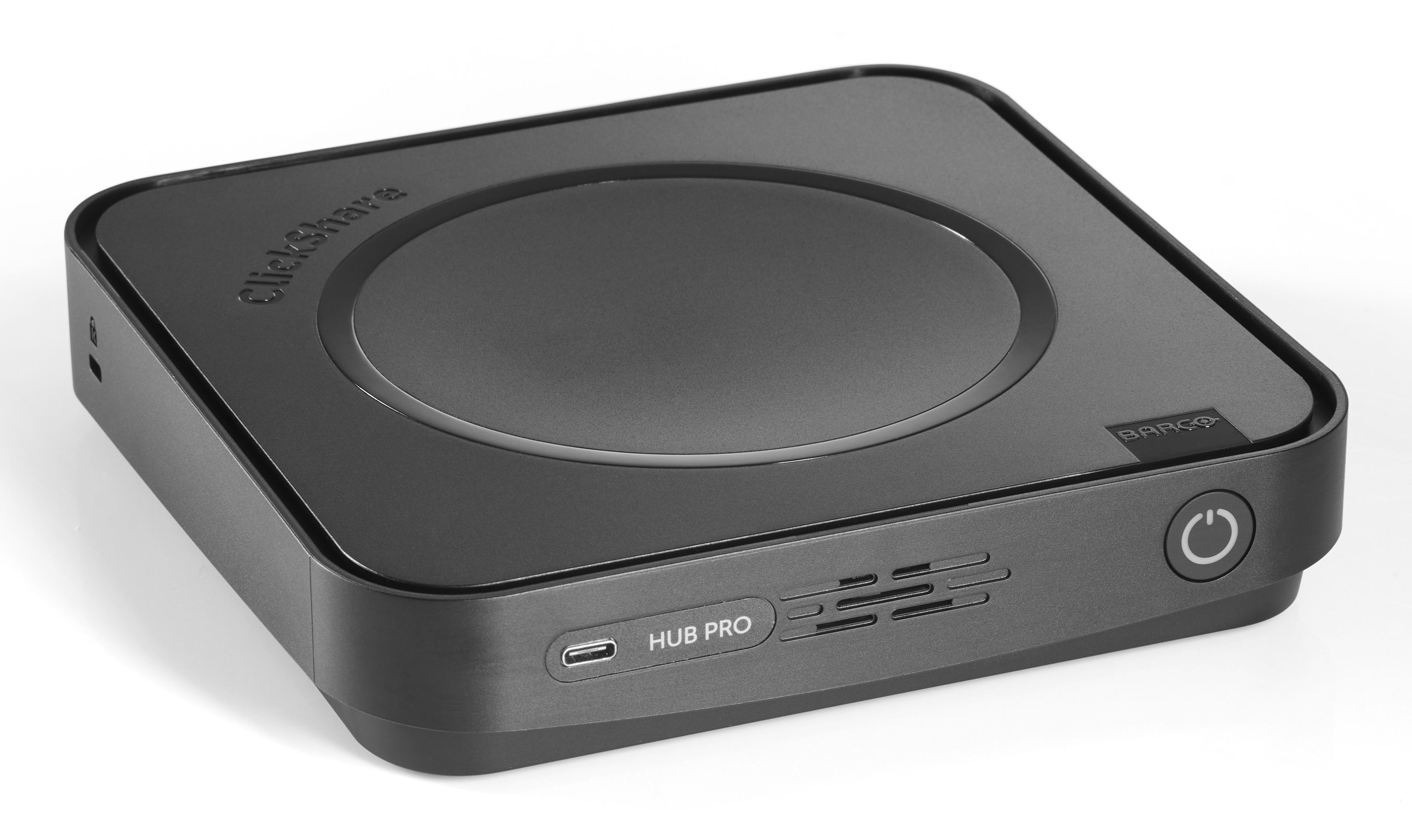 Barco ClickShare Hub Pro schuin van boven links