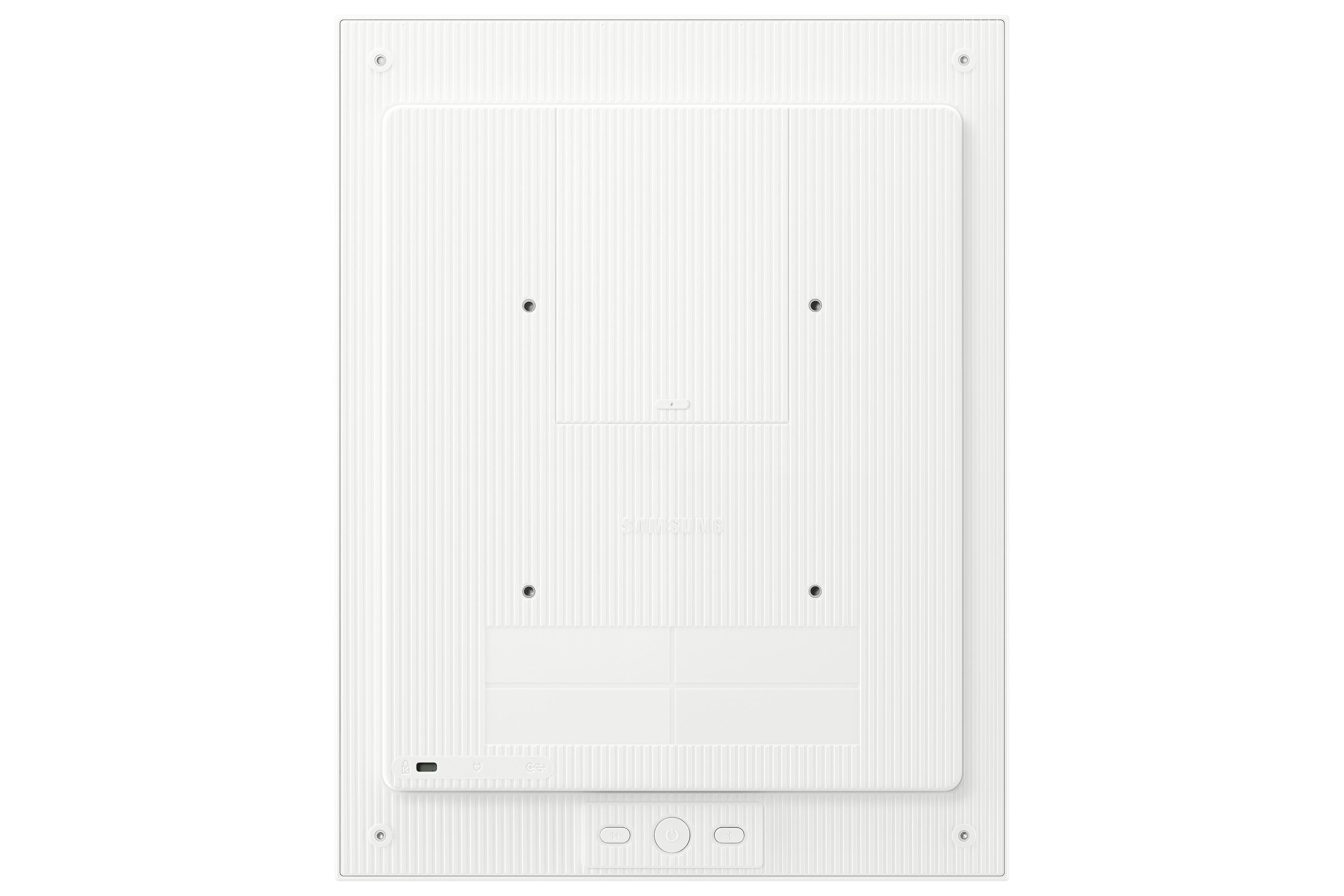 Achterkant Samsung EM13DX 13” Color E-Paper Display voor digital signage in portrait mode