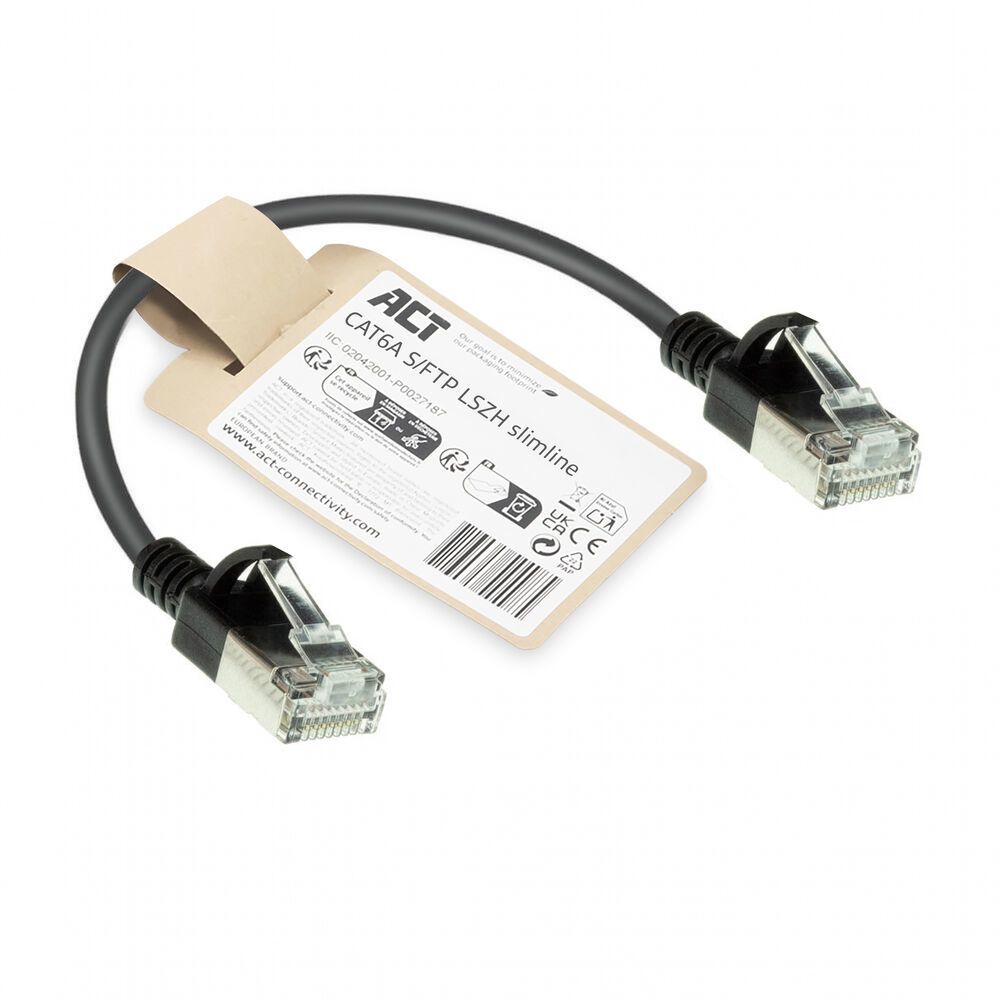 ACT DB7952 CAT6A patchkabel 0,25 meter