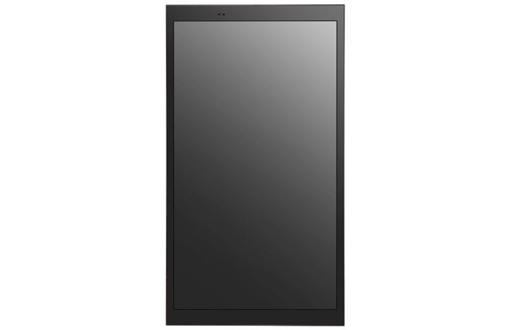 Voorkant van de LG 75XE3C 75” 4K high brightness outdoor signage display in portrait opstelling