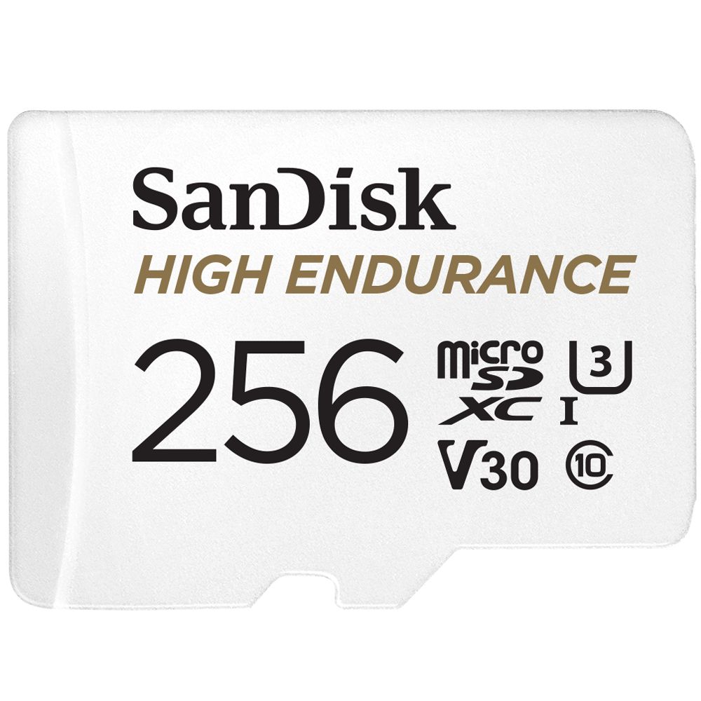 SanDisk High Endurance 256GB MicroSDXC-kaart voor beveiligingscamera's