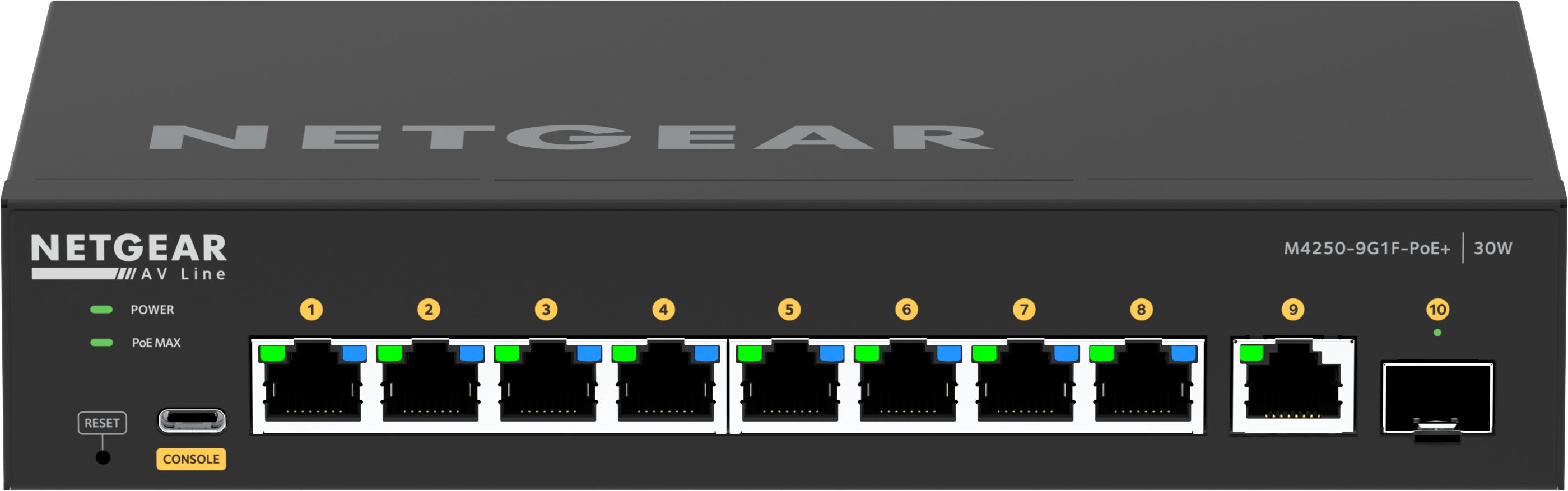 Netgear AV Line M4250-9G1F-PoE+