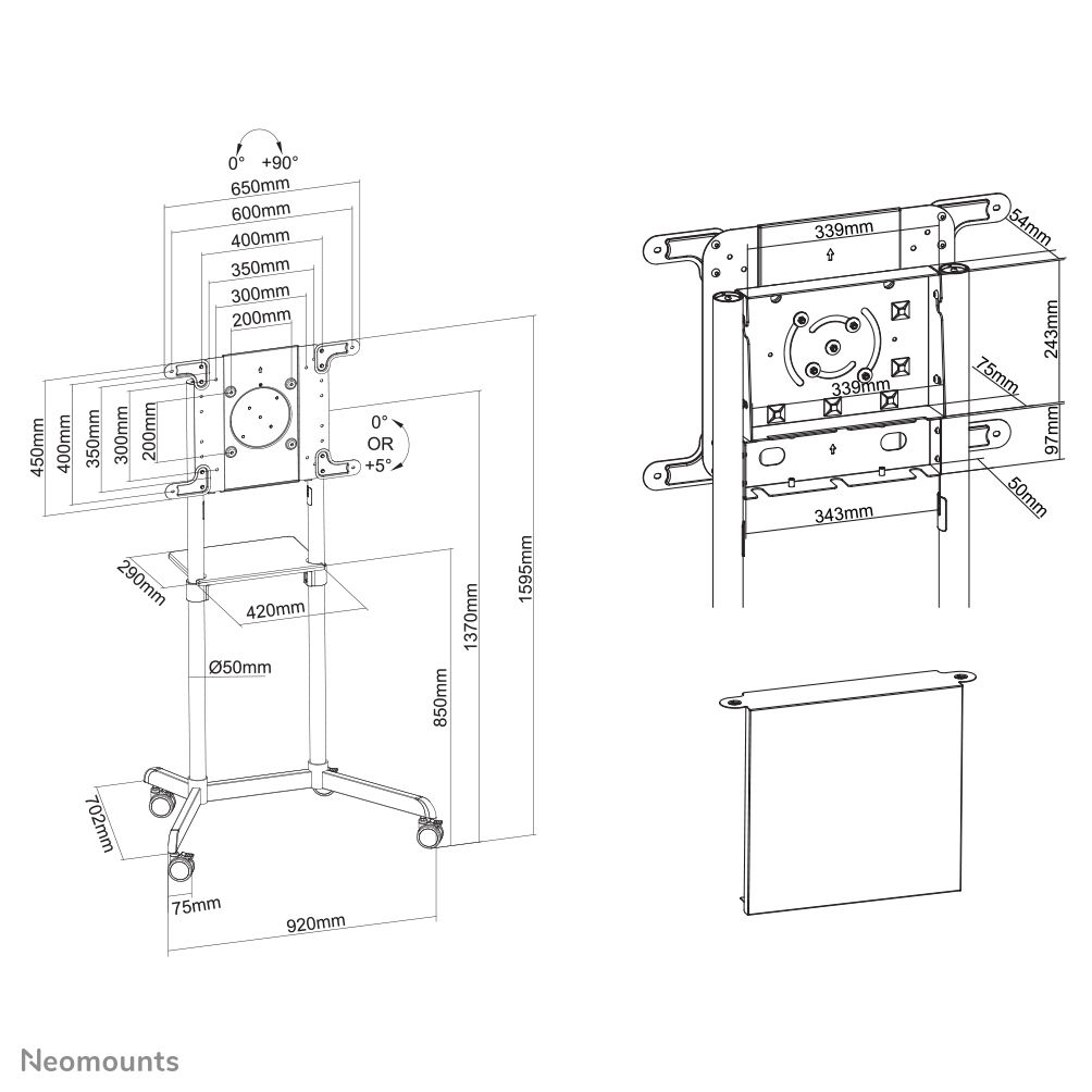 Neomounts  NS-M1250BLACK