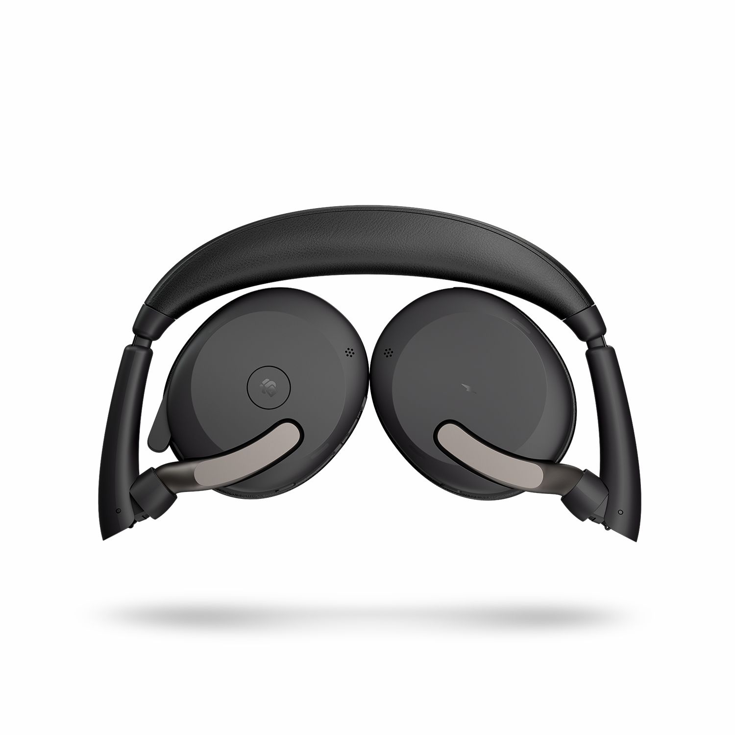 Ingeklapte Jabra Evolve2 65 Flex MS Stereo USB-C Headset om mee te nemen
